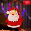 Nueva bolsa de fieltro navideña, bolsa de dulces, bolsa de mano con decoración de manzana de Nochebuena, bolsa de regalo portátil para niños, personalización
