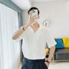 Camisa de manga corta con cuello cubano para hombre, elegante camisa casual de verano, estilo nacional moderno, holgada y drapeada, 2024