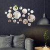 Pegatinas de Pared Decorativas Circulares de Espejo Acrílico para el Hogar Populares Xiyin Transfronterizas Decoración de Pared de Fondo Combinación Pegatinas de Pared Autoadhesivas