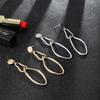 Versión coreana de los nuevos pendientes de anillo de línea geométrica, pendientes de moda, pendientes largos transfronterizos, personalidad exagerada, fabricantes al por mayor