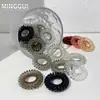 Elástico de Cabelo Transparente Estilo Fio de Telefone para Mulheres 2024 Novo Estilo Alta Elasticidade Durável Elegante Corda de Cabelo Acessório de Cabelo