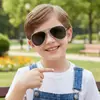 Gafas de Sol Aviador Retro de Doble Puente Estilo Nuevo Patas de Sardina para Niños y Niñas, Gafas Protectoras de Moda