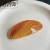 Presilha de cabelo oval elegante em acetato estilo francês para mulheres, adequada para rabos de cavalo baixos, presilha de mola com toque de luxo, versátil para penteados meio presos