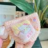 Bolso de Paja Rosa con Hamburguesa Linda y Gatito con Sombrero de Flor para Tiendas de Comida Hd7490A04