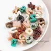 Acrílico Agujero Grande Letras Inglesas A Través del Agujero Cuentas DIY Hecho a Mano Bolso Colgante Pulsera Cadena de Teléfono Móvil Llavero Accesorios de Joyería