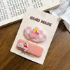 Pinza Rosa Dulce para el Cabello con un Toque Femenino, Pinza Versátil de Pato de Dibujos Animados de Oso para Flequillo, Pinza Lateral con Forma de Corazón, Nuevo Accesorio para el Cabello Infantil