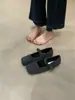 Primer Encuentro Jifa Mary Janes Francesas de Suela Plana con Forro de Piel Sintética Calzado para Mujer Ropa de Abrigo 2026 Otoño/Invierno Lana Retro de Noche