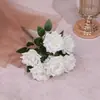 Luxo Leve Flor Artificial Rosa Diamante Casamento Flor Falsa Cenário de Fundo Layout Flor Decorativa Material Flor de Seda Móveis para Casa