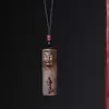 Talla en Madera de Madera de Águila de un Buda con Esculturas Dobles, un Colgante para la Devoción a Buda, un Adorno Artesanal para Hombres y Mujeres, Decoración de Cuello