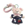 Saia Jeans de Cereja Desenho Animado Urso Carro Chaveiro Boneca de Pelúcia Criativa Decoração de Bolsa Moda Pingente Venda por Atacado
