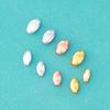 Cuentas de arroz ovaladas con forma de ojo de gato dorado bañadas en plata de ley S925, cuerda trenzada con cuentas, accesorios de plata