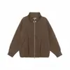 Chaqueta Negra con Cuello Alto para Hombre, Cremallera, Ligera, Moda Casual Versátil, Corte Holgado, Tallas Grandes