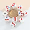 Cuentas Cerámicas Cuadradas de Cereza con Agujero Grande Hechas a Mano para Joyería DIY Cuentas Sueltas Pulsera Collar Accesorios de Ropa Materiales