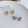 Aretes Geométricos Irregulares Plisados de Aguja de Plata S925 Aretes Pequeños Distintivos Aretes de Estilo Frío de Moda 6571