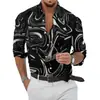 Camisa Hawaiana de Verano con Estampado de Leopardo Agrietado de Onda de Agua, Top Moderno Impreso en 3D para Hombre, Corte Holgado