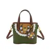 Dropshipping Bolsa Cesta de Legumes Estampada com Cor Contrastante Retrô 2025 Nova Bolsa de Balde de Alta Qualidade para o Dia a Dia Atacado