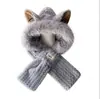 Chapéu Urso Fofo Chapéu Cachecol Luvas Quentes Femininos Chapéu Peça Única Inverno Fofo Veludo Plus Chapéu Protetor Quente