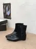 Botines de moda de punta cuadrada, nuevos para primavera/otoño 2026, botines tobilleros adelgazantes y que aumentan la altura para mujer, diseño versátil tallado