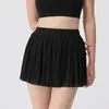 Falda Deportiva tipo Ballet de Malla para Mujer, Falso Dos Piezas con Shorts de Seguridad, Falda Plisada de Yoga Tenis de Cintura Alta