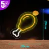 Luz de Neón LED Hamburguesa de Amazon Decoración de Pared Personalizada para Cafetería Luz Ambiental Restaurante Papas Fritas Hot Dog Luz LED