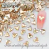 6mm V Corazón Corazón de Melocotón Celebridad de Internet Populares Planos Fondo Plano Forma Especial Diamante Uñas Joyería Diamante Decoración Cristal de Vidrio Usable Uñas Diamante