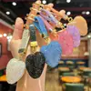 Llavero de Cerámica para Coche con Forma de Corazón y Diamantes, Lindo Colgante para Mochila de Estudiante, Corazón Brillante con Cuerda de Diamantes, Pequeño Regalo