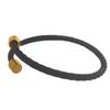 Pulsera de cuerda de cáñamo de acero inoxidable abierta 3D oro duro pulsera de alambre de acero DIY con cuentas pulsera de cadena básica joyería de acero de titanio