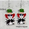 Pendientes en Y de Halloween Transfronterizos Nochebuena Pesadilla Calavera Personaje de Terror Pendientes Acrílicos Venta Directa de Fábrica