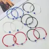 Pulseiras Retrô Coloridas Europeias e Americanas com Corda Olho de Hórus Feitas à Mão 2 Conjuntos de Pulseiras Pulseiras para Casais e Amigos