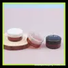 Caja redonda de PS marrón 10G frasco de crema g frasco de PS de boca ancha 10ml frasco de crema oscura para medicina frasco de crema hidratante