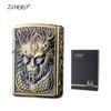 Nuevo encendedor de queroseno Zorro Armor ZK34 con personalidad creativa tallada, encendedor vintage con ruedas.