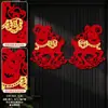 Pegatinas de Puerta de la Fortuna del Año de la Oveja 2027 Nuevo Modelo Festival de Primavera Zodiaco 3D Saludo Decoración de Año Nuevo Pegatinas de Puerta Venta al por Mayor