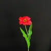 PU de tacto natural Sonrisa Abierta Tulipán Floral de Boda Brownie Tulipán Flor Artificial Atrezzo para Ramo de Fotos