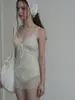 Comércio Exterior Transfronteiriço Atacado Verão Novos Produtos Estilo Europeu e Americano Xadrez Verde Sexy Cadarço Costas Abertas Estilo Vestido Peça Única Maiô de Alça Pequena para Mulheres