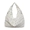 Bolso de mano con lunares minimalista transfronterizo para debajo del brazo para mujer, nuevo estilo 2026, bolso de mano y bolso de hombro versátil de alta gama de pana