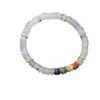 Pulsera de Barquillo Rosa Natural Moda y Sencilla para Niña Pareja Círculo Único Pulsera de Regalo Al por Mayor Pulsera Multitesoro Cristal