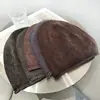 Chapéu de Lã Europeu e Americano Transfronteiriço Slouchy Estilo Wasteland Chapéu de Tricô com Aba Rebatida Plissado Gorro Tendência Estilo Preguiçoso Chapéu de Lã