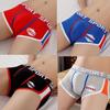 Ropa interior de algodón puro para hombre estilo deportivo talla grande personalizada pantalones de talle medio transpirables holgados color puro nuevo estilo bóxers de algodón