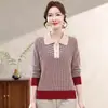 Tricô de Moda Outono 2026 para Mães, Rejuvenescedor, Casual Outono/Inverno, Justo, Valorizador, Tamanho Plus, Suéter Versátil