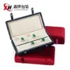 Caja Redonda Doble Broche de Terciopelo a Prueba de Polvo para Anillos Piedras Sueltas Empaque para Joyería Colgantes Almacenamiento Exhibición Empaque