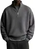 Chaqueta Americana de Nuevo Estilo Transfronteriza de Peso Pesado Color Sólido Cuello Alto Manga Larga para Hombre Moda Simple Sudadera Deportiva Casual para Hombre