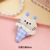 Tela Nueva de Primavera Cono de Gato Muñeco de Dibujos Animados Broche Gatito Creativo Accesorios para el Cabello de Niños