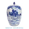 Jingdezhen Porcelana Azul y Blanca Jarrón Pequeño Tarro General Azul y Blanco Chino Tarro de Melón de Invierno Jarrón Decorativo para Sala de Estar Adornos de Jarrón