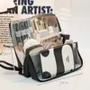 Estojo de Lápis Personalizado de Pé para Alunos Homens e Mulheres, Bolsa de Armazenamento em Camadas Multifuncional, Grande Capacidade, Essencial para o Início das Aulas