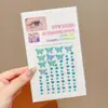 Maquillaje de escenario para niña, pegatinas de mariposa con pedrería, decoración facial para fotos infantiles, pegatinas autoadhesivas de mariposa aurora con pedrería