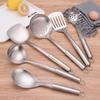 Fornecimento direto do fabricante conjunto de utensílios de cozinha com cabo de aço inoxidável 430 doméstico espessado anti-queimaduras utensílios de cozinha colher de cozinha
