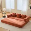 Sofá-Cama Dobrável de Três Lugares para Apartamento Pequeno, Comprimido a Vácuo, Dupla Finalidade, com Esponja de Alta Densidade e Veludo para a Sala de Estar