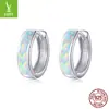 Aretes Aubo Azul Nuevo con Charm de Plata, temperamento coreano original, chapados en platino, aretes de plata de ley s925, SCE861