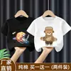 Camiseta de Manga Curta para Meninos 2026 Novo Estilo Verão Infantil Algodão Puro Top Roupas de Verão para Bebê Camiseta Base Estilosa com Desenho Tendência
