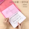 Bolsa para documentos A4 bolsa de archivo de plástico transparente engrosada impermeable tridimensional vertical con cierre de cuerda se puede imprimir el logo